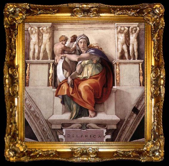 framed  Michelangelo Buonarroti The Delphic Sibyl, ta009-2